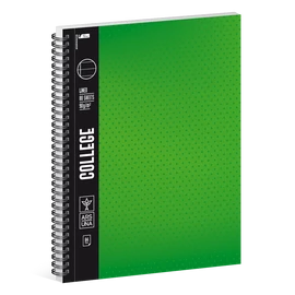 ARS UNA SPIRÁLFÜZET COLLEGE A4-VONALAS ZÖLD (560) 19