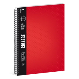 ARS UNA SPIRÁLFÜZET COLLEGE A4-VONALAS PIROS (561) 19