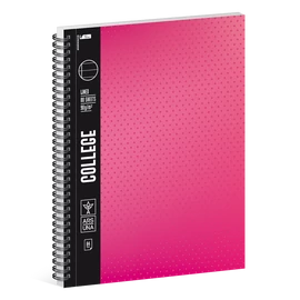 ARS UNA SPIRÁLFÜZET COLLEGE A4-VONALAS PINK(562) 19