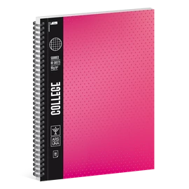ARS UNA SPIRÁLFÜZET COLLEGE A4-NÉGYZETHÁLÓS PINK(562) 19