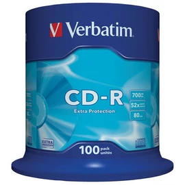 CD-R lemez, 700MB, 52x, hengeren, VERBATIM "DataLife"