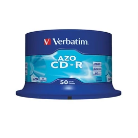 CD-R lemez, Crystal bevonat, AZO, 700MB, 52x, hengeren VERBATIM "DataLife Plus"