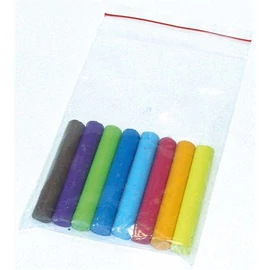 Simítózáras tasak, átlátszó,  8x12 cm