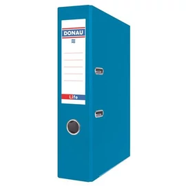Iratrendező, 75 mm, A4, PP/karton DONAU "Life", neon kék