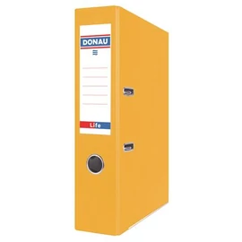 Iratrendező, 75 mm, A4, PP/karton DONAU "Life", neon sárga