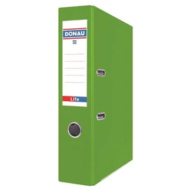 Iratrendező, 75 mm, A4, PP/karton DONAU "Life", neon zöld