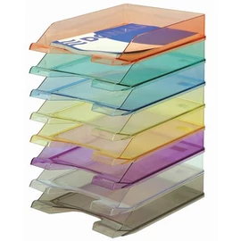 Irattálca, műanyag, DONAU, áttetsző füstszínű