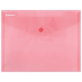 Irattartó tasak, 240x186x0,18, A5, PP, patentos, DONAU, piros