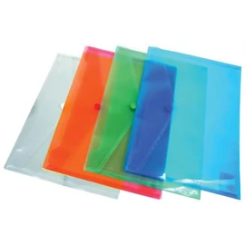 Irattartó tasak, 220x110x0,18, DL, PP, patentos, DONAU, piros