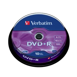 DVD+R lemez, AZO, 4,7GB, 16x, hengeren, VERBATIM
