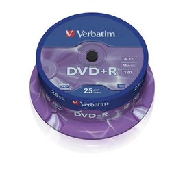 DVD+R lemez, AZO, 4,7GB, 16x, hengeren, VERBATIM