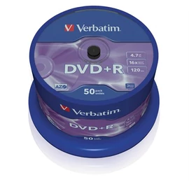 DVD+R lemez, AZO, 4,7GB, 16x, hengeren, VERBATIM