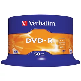 DVD-R lemez, AZO, 4,7GB, 16x, hengeren, VERBATIM