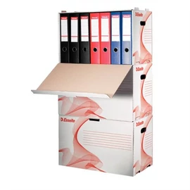 Archiváló konténer, karton, előre nyíló, iratrendezőnek, ESSELTE "Standard", fehér