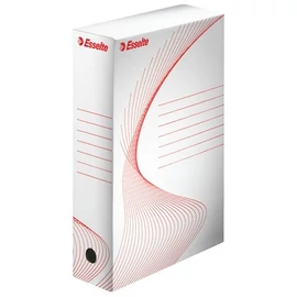 Archiváló doboz, A4, 80 mm, karton, ESSELTE "Boxy", fehér