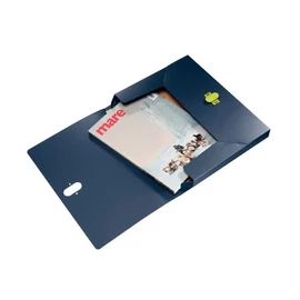 Gumis mappa, 15 mm, PP, A4, környezetbarát, LEITZ "Re:cycle Jumbo", sötétkék