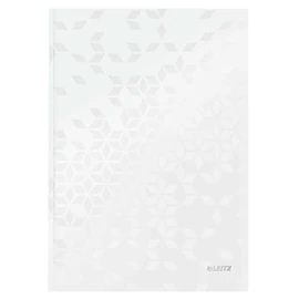 Beíró, A4, vonalas, 80 lap, keményfedeles, LEITZ "Wow", fehér