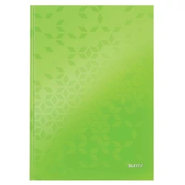 Beíró, A4, vonalas, 80 lap, keményfedeles, LEITZ "Wow", zöld