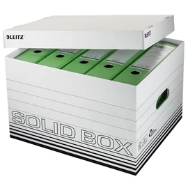 Archiváló doboz, L méret, LEITZ "Solid", fehér