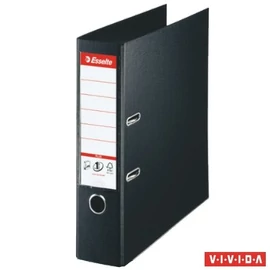 Iratrendező, 80 mm, A4, PP, élvédő sínnel, ESSELTE "Standard Plus", Vivida fekete