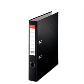 Iratrendező, 50 mm, A4, PP/karton, élvédő sínnel, ESSELTE "Economy", fekete