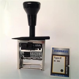 Sorszámbélyegző, automata, műanyag, 6 karakter, REINER, "B6", Antiqua