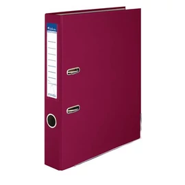 Iratrendező, 50 mm, A4, PP/karton, élvédő sínnel, VICTORIA, "Basic", bordó
