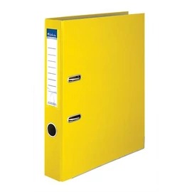 Iratrendező, 50 mm, A4, PP/karton, élvédő sínnel, VICTORIA, "Basic", sárga