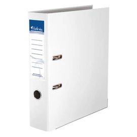 Iratrendező, 75 mm, A4, PP/karton, élvédő sínnel, VICTORIA, "Basic", fehér