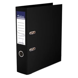 Iratrendező, 75 mm, A4, PP/PP, élvédő sínnel, VICTORIA, "Premium", fekete