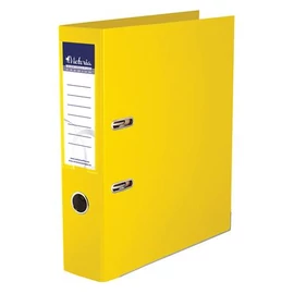 Iratrendező, 75 mm, A4, PP/PP, élvédő sínnel, VICTORIA, "Premium", sárga