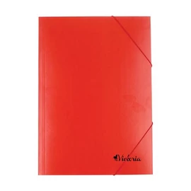 Gumis mappa, karton, A4, VICTORIA, piros