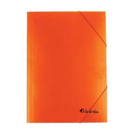 Gumis mappa, karton, A4, VICTORIA, narancs