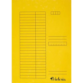 Pólyás dosszié, karton, A4, VICTORIA, sárga