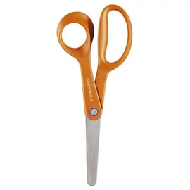 Olló, iskolai, 13 cm, FISKARS "First", narancssárga