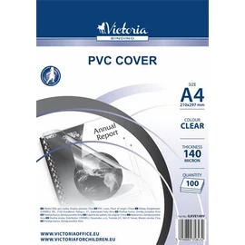 Előlap, A4, 140 mikron, VICTORIA, víztiszta