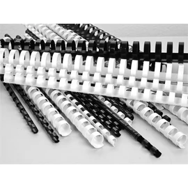 Spirál, műanyag, 6 mm, 10-20 lap, VICTORIA, fekete