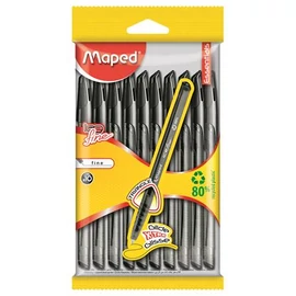 Golyóstoll, 0,3 mm, kupakos, MAPED  "Ice Fine", fekete