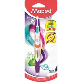 Golyóstoll, 0,5 mm, kétvégű, MAPED "Twin Tip", 4 vidám szín