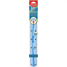 Vonalzó, műanyag, hajlítható, 30 cm, leszorítóval, MAPED "Flex"