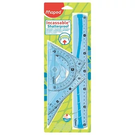 Vonalzókészlet, műanyag, hajlítható, 4 darabos, MAPED "Flex"