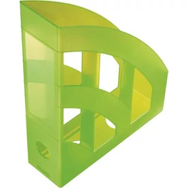 Iratpapucs, műanyag, 78 mm, HELIT "Economy", áttetsző zöld