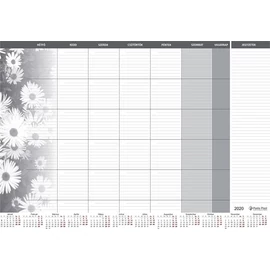 Könyökalátét, 470x330 mm, havi tervezővel, PANTA PLAST, virágos
