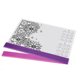 Könyökalátét, A3, 410x286 mm, színezhető, szamárfül védővel, PANTA PLAST, "virágos"