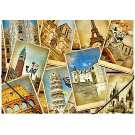 Gumis mappa, 15 mm, PP, A4, PANTA PLAST "Cities"