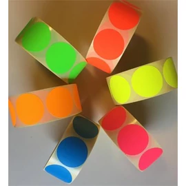 Etikett, 38 mm kör, 1000 etikett/tekercs, piros