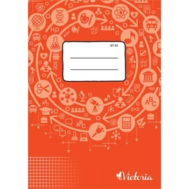 Füzet, tűzött, A4, kockás, 32 lap, VICTORIA Circle "87-32"