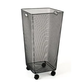Szennyestartó, fémhálós, 33x33x66,5 cm, VICTORIA, fekete