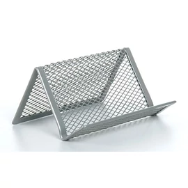 Névjegytartó, fémhálós, VICTORIA, ezüst