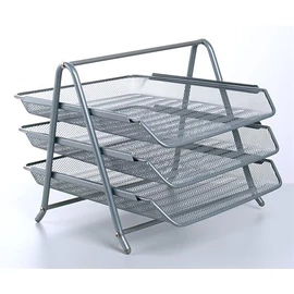 Irattálca, fémhálós, 3 részes, VICTORIA, ezüst